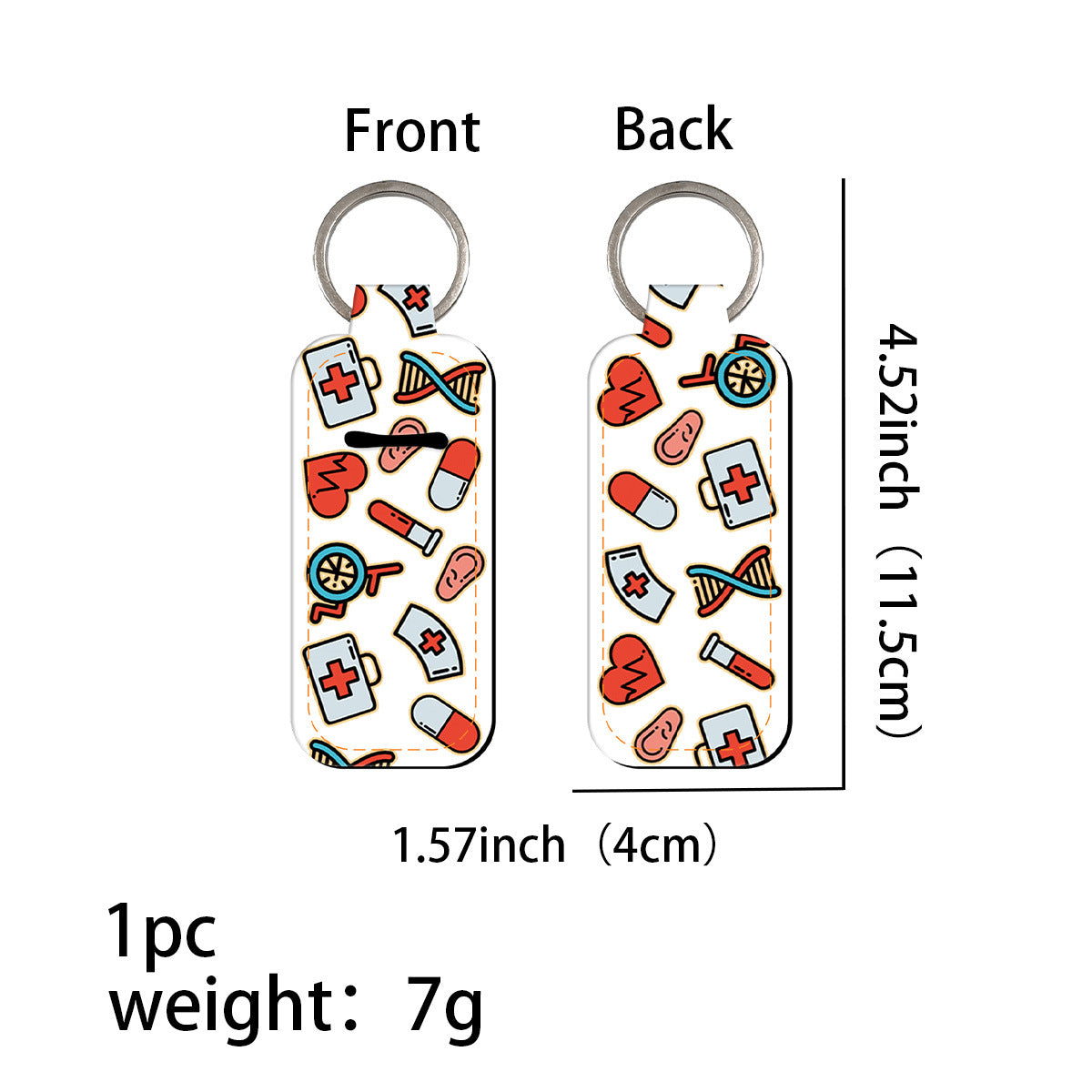 Wholesale 6pcs doctor pill key chain lipstick keychains