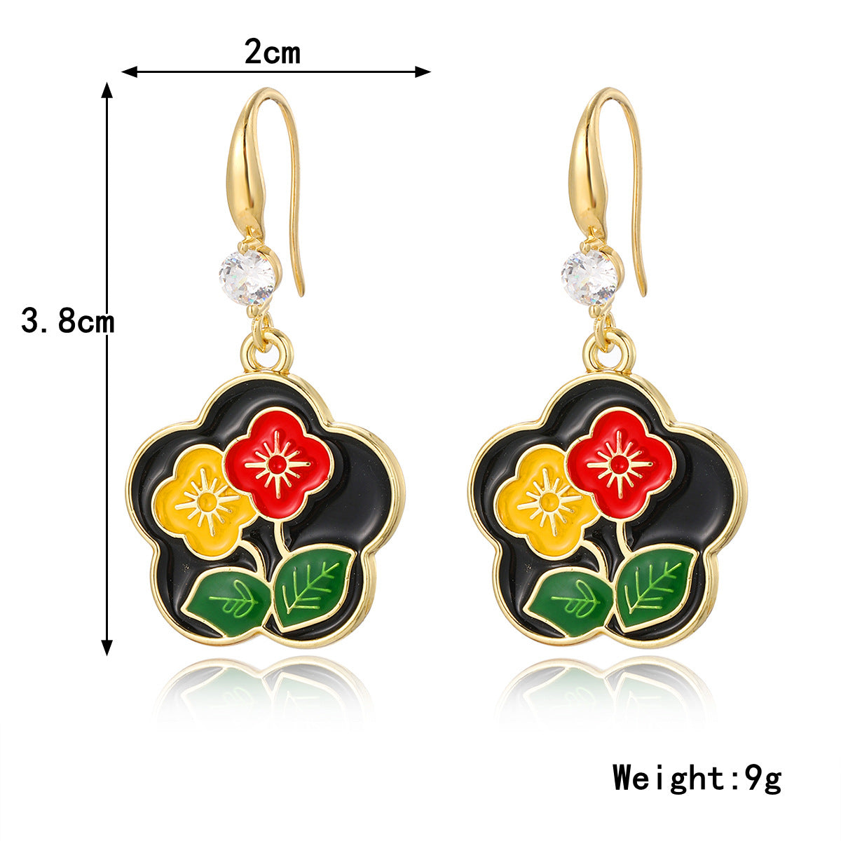 Wholesale Exaggerated Flower Earrings Metal Rose Earrings ACC-ES-ManYi009