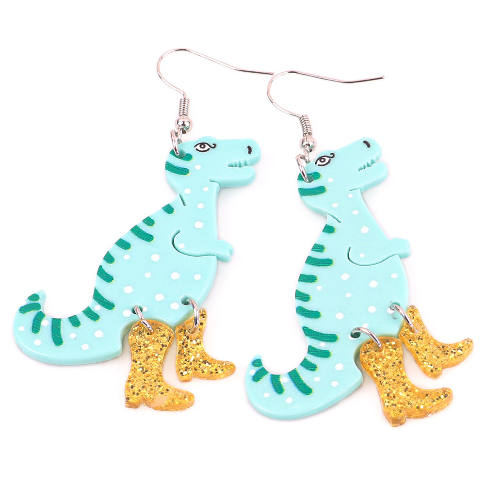 Wholesale  dinosaur earrings cute retro funny  earrings