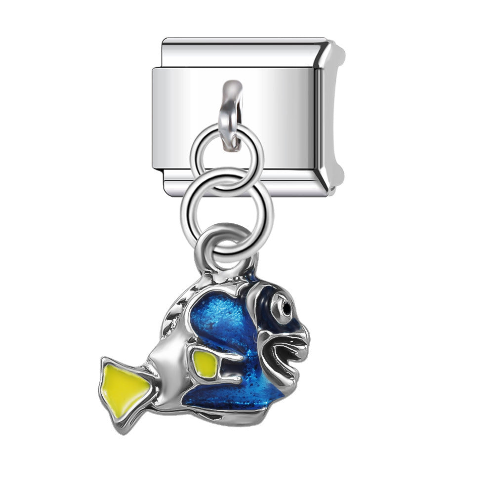 Wholesale Italian Charm Bracelet 9mm DIY Splicing Racing Statue of Liberty Stainless Steel Composable Bracelet