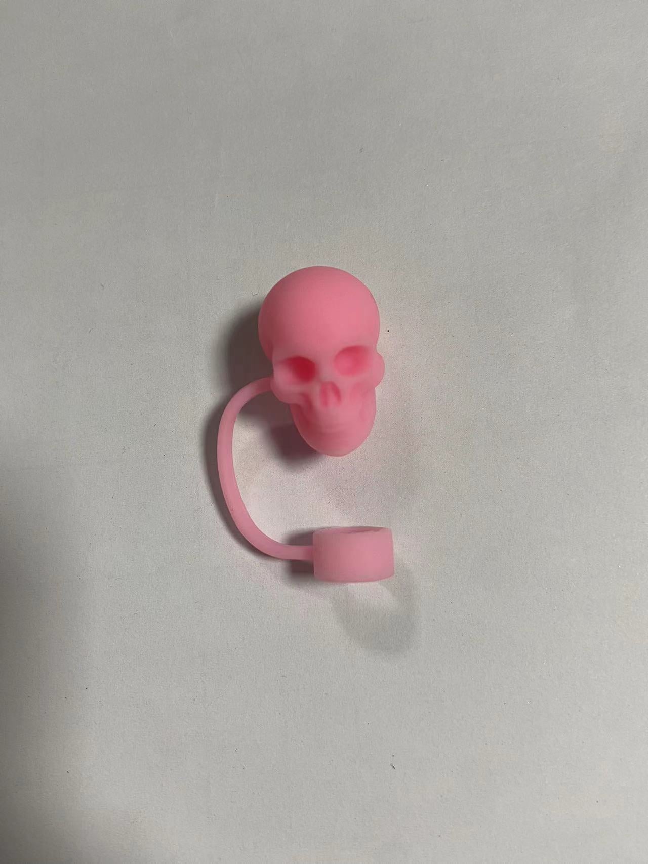 Wholesale  Skull Bat 10mm PVC Soft Straw Tube Cap