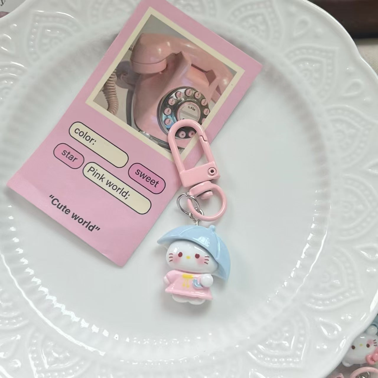 Wholesale Cat  phone charm Keychains  ACCVIP