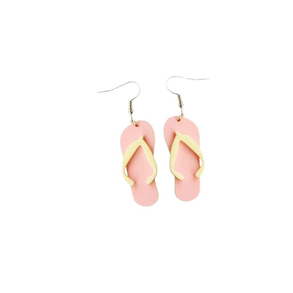Wholesale Mediterranean Beach Slippers Acrylic Earrings