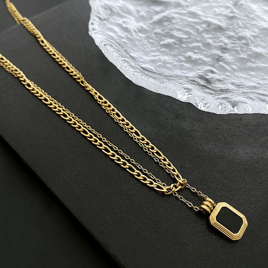 Wholesale Titanium Steel Necklace Rose Necklace ACC-NE-Yuxi016