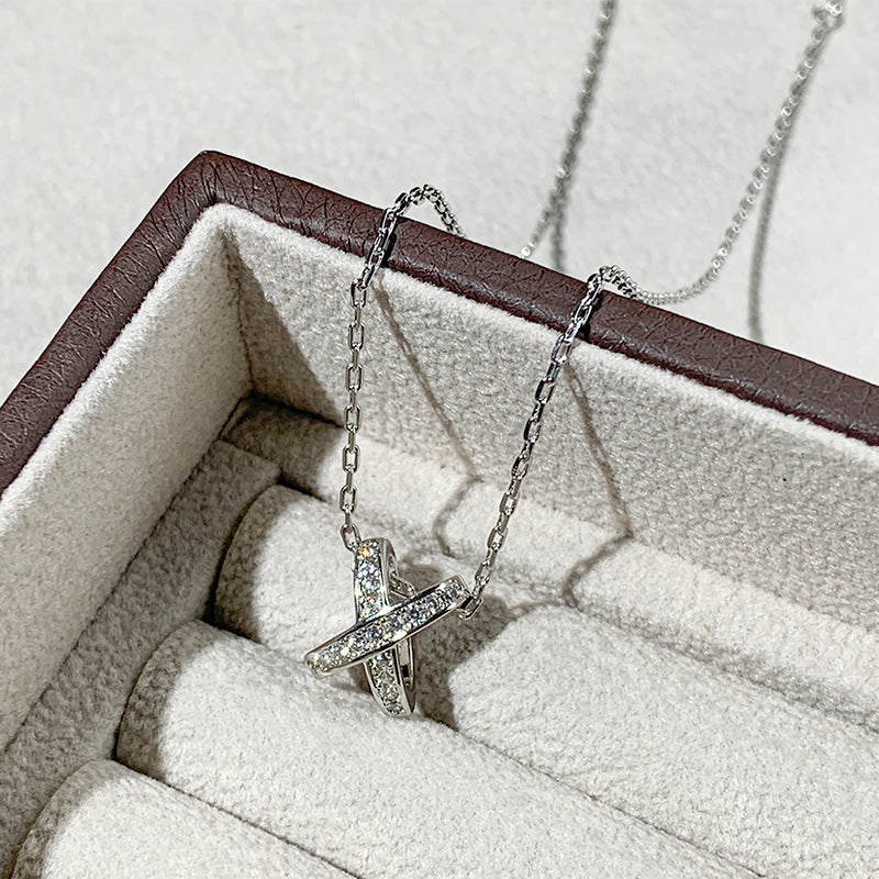 Wholesale  X letter three-dimensional necklace