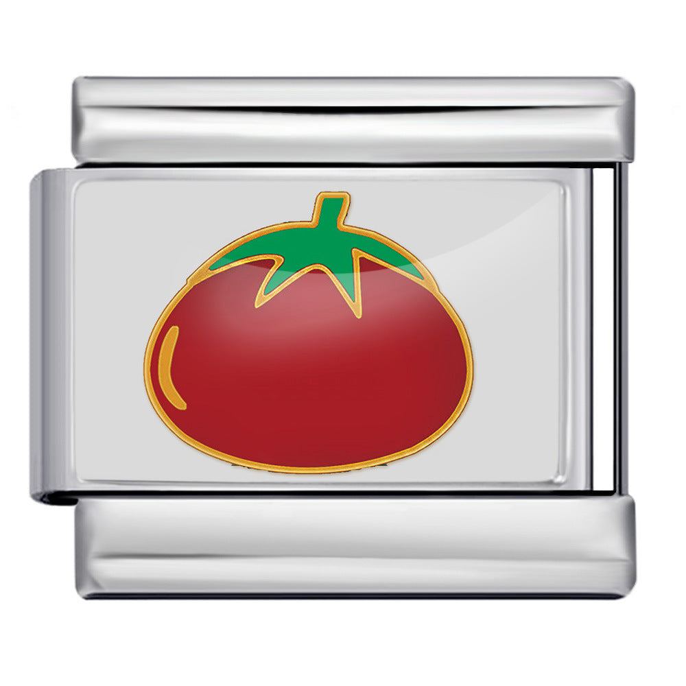 Wholesale  Italian Charm Bracelet 9mm DIY Fruit and Vegetable Series Creative Stainless Steel Composable Bracelet