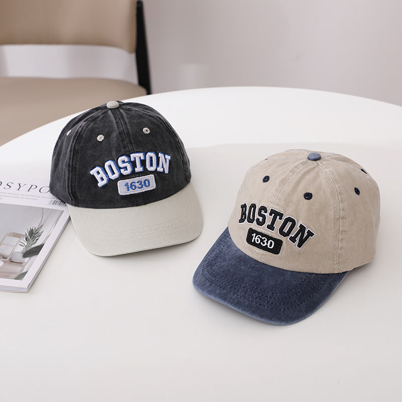 Wholesale Retro Children's Hats Washed Peaked Cap Sun Hat Kids Hat Baseball Cap ACC-KH-WoBang002