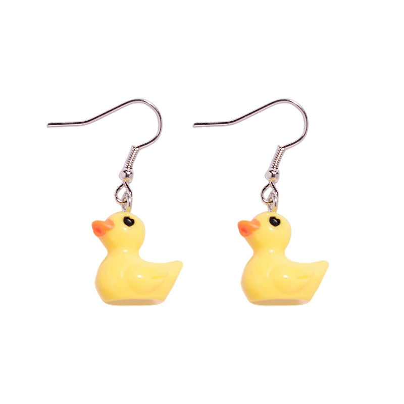 Wholesale Cute Three-dimensional Little Yellow Duck Earrings ACC-ES-Xunt005