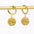 Wholesale 18k gold stainless steel round earrings necklace set