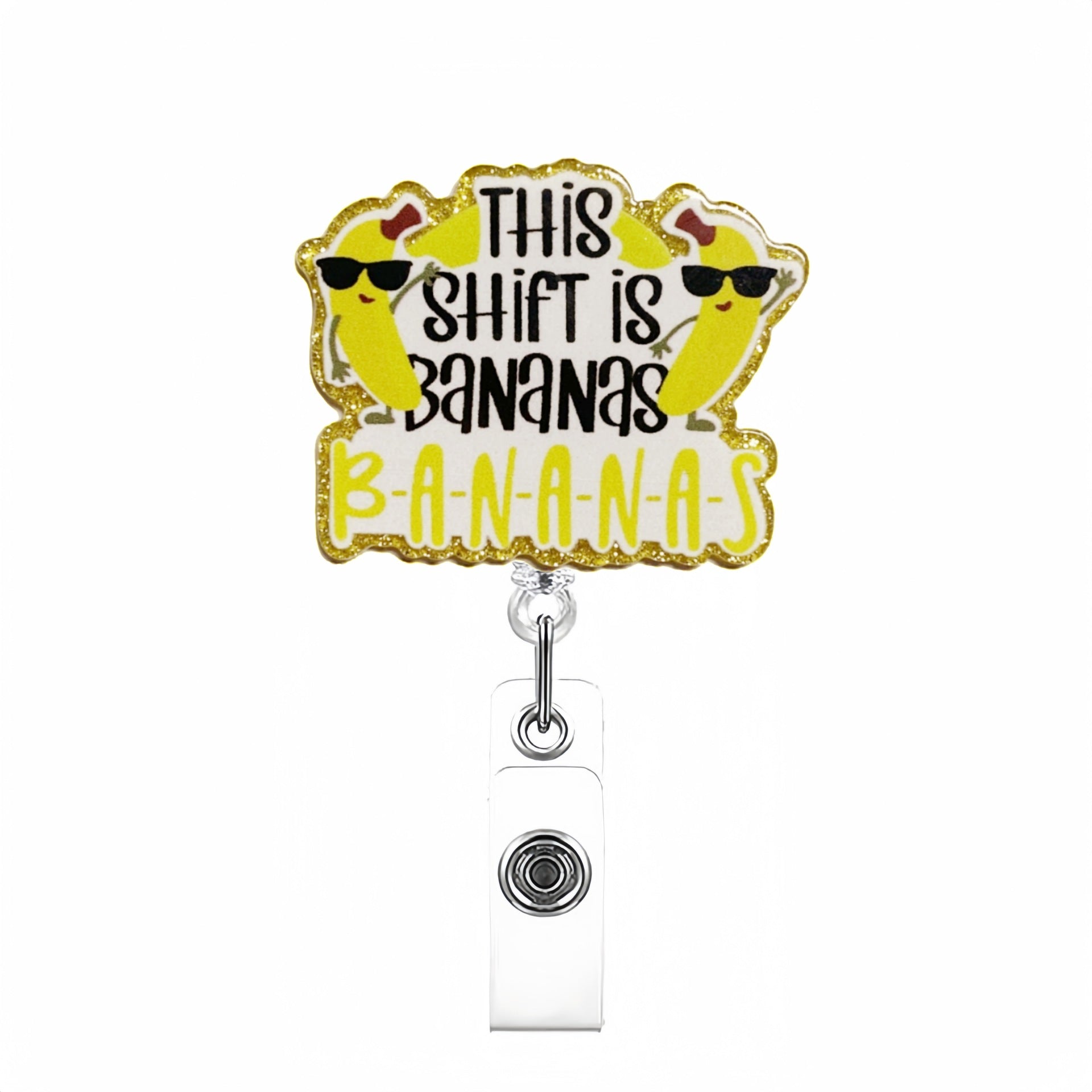Wholesale Acrylic Badge Reel Keychain with Fun Pattern