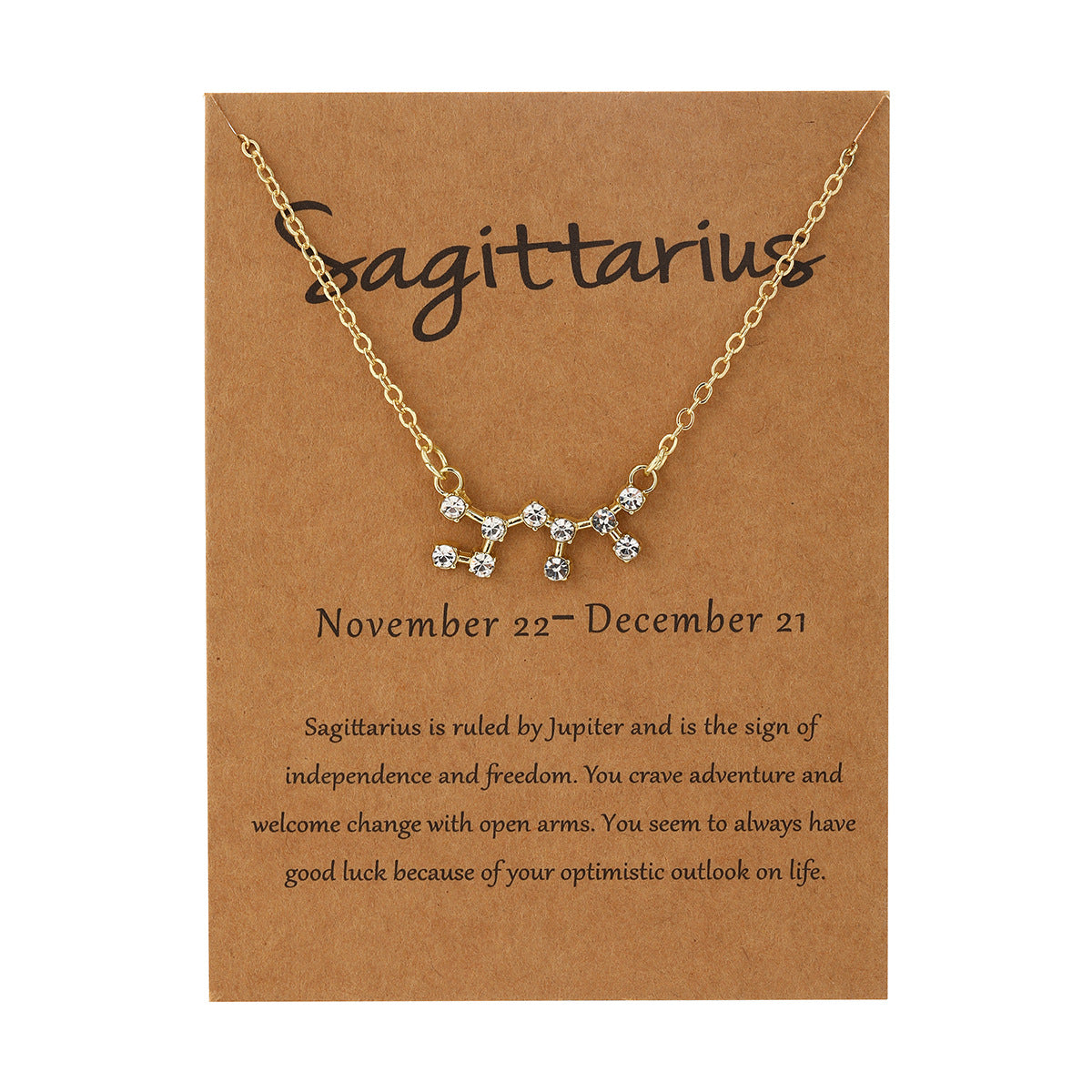 Wholesale constellation card pendant clavicle chain twelve constellation necklace