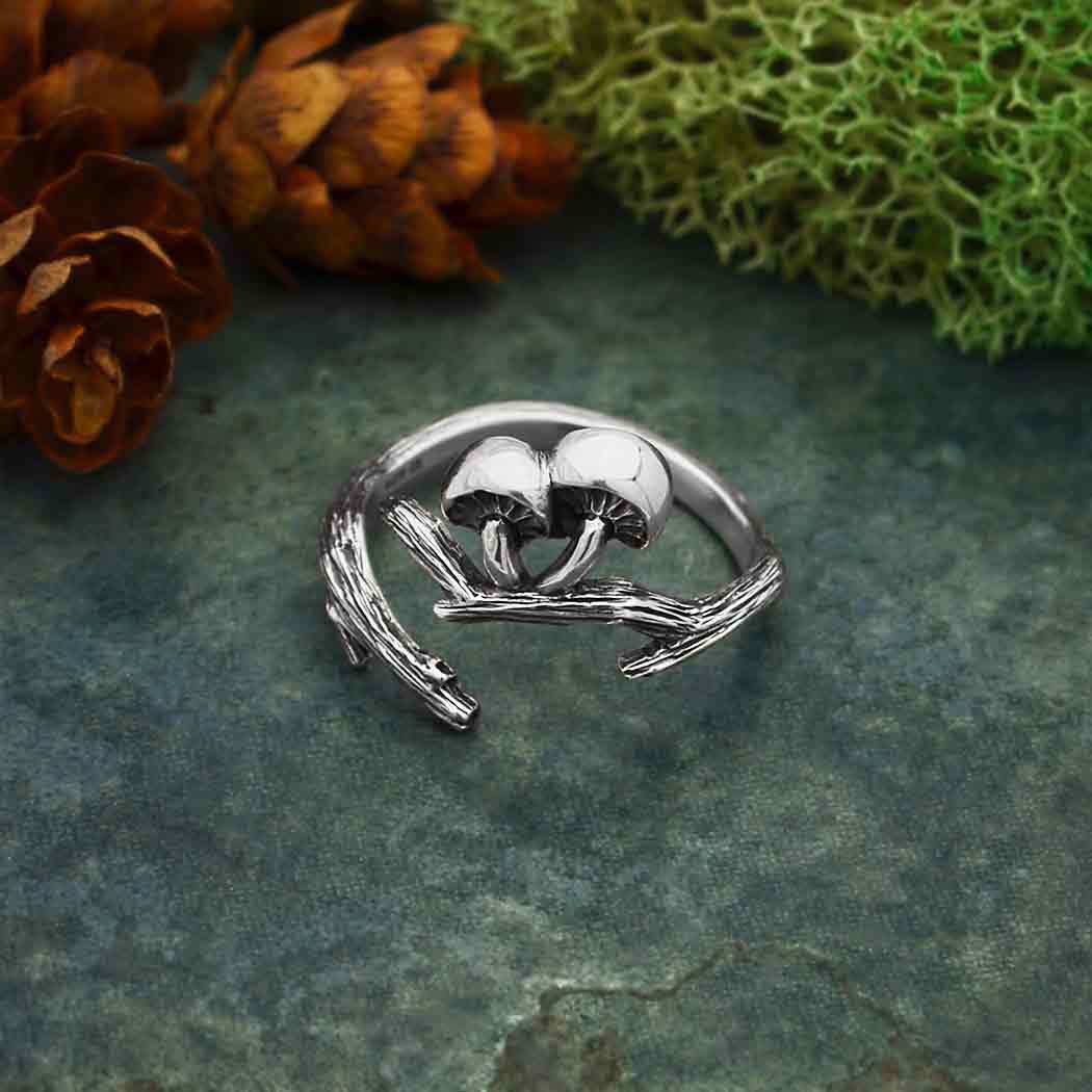 Wholesale  Mushroom Open Ring  Alloy Adjustable Ring