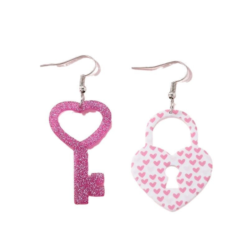 Wholesale Valentine' s Day Acrylic Heart Earrings