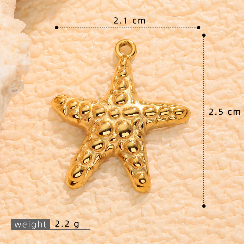Wholesale stainless steel DIY  five-pointed starfish pendant