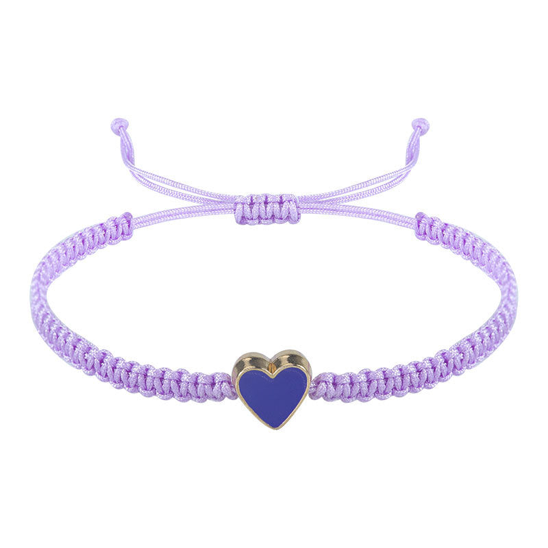 Wholesale Adjustable Surfer Hand Rope Love Shape Couple Bracelet