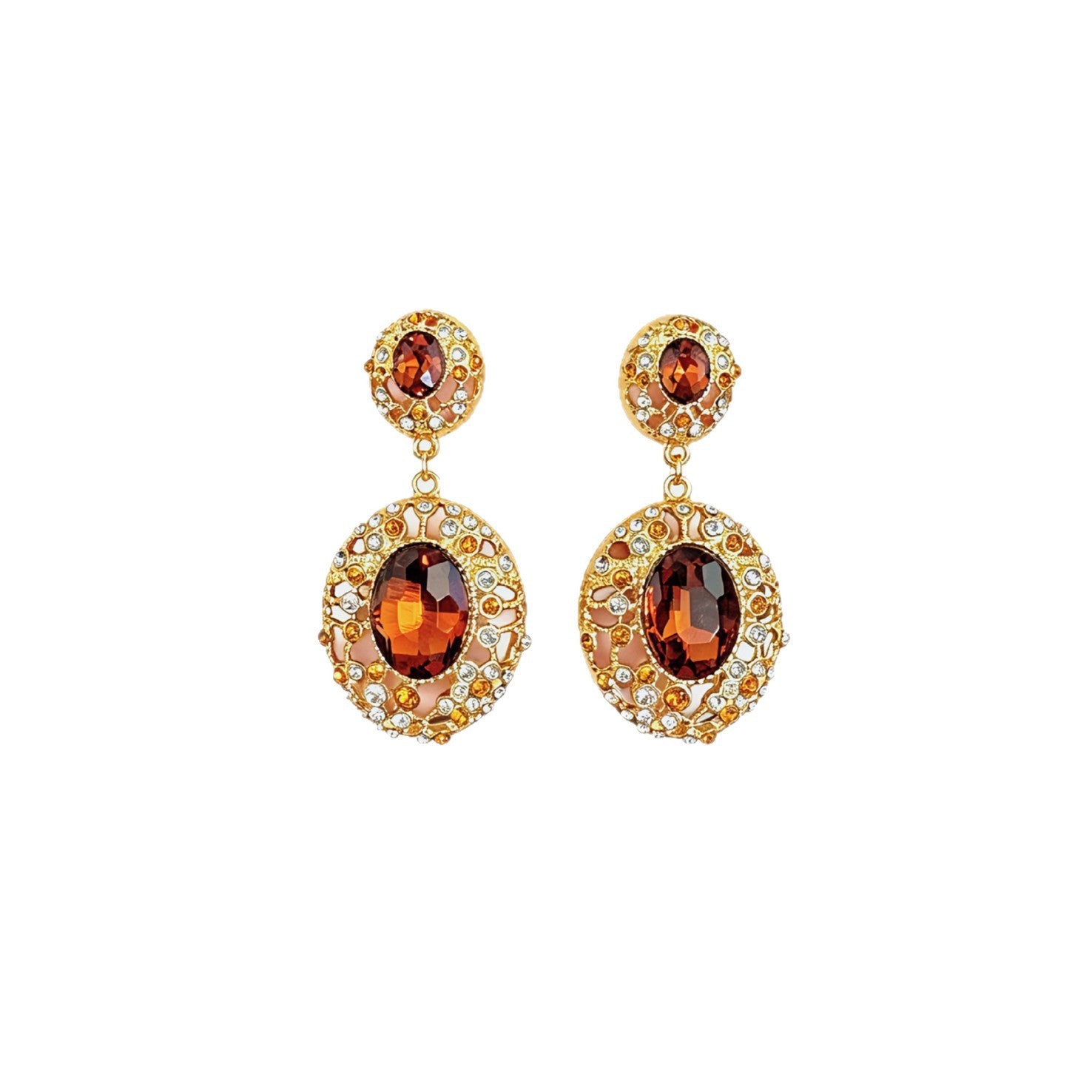 Wholesale Alloy Retro Oval Dangle Earrings Silver Needle Style Boutique Jewelry Accessory