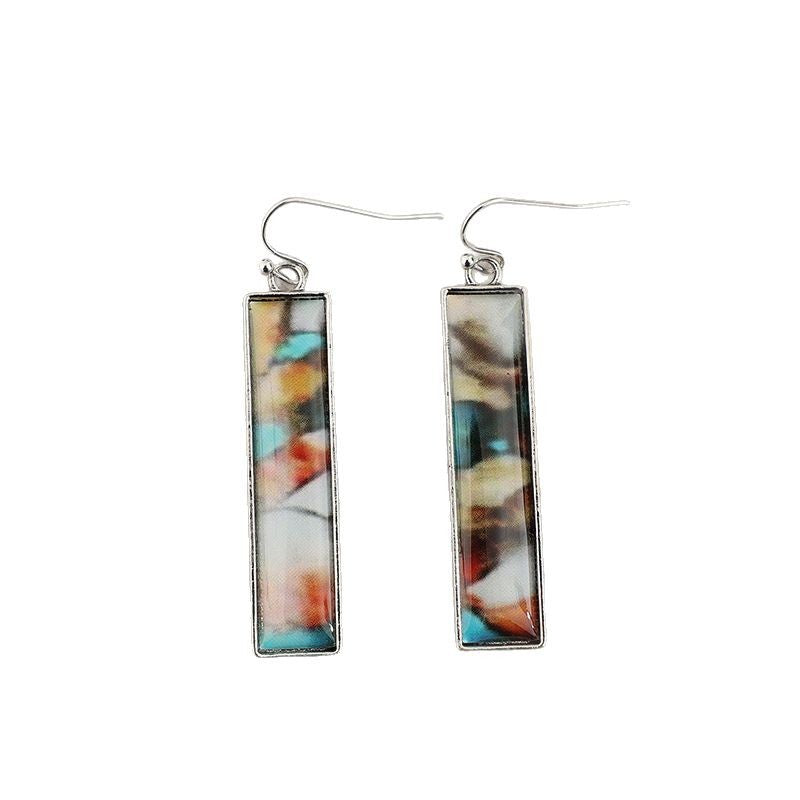 Wholesale Colorful Retro Bohemian Alloy Earrings Party Wear Jewelry Accessory