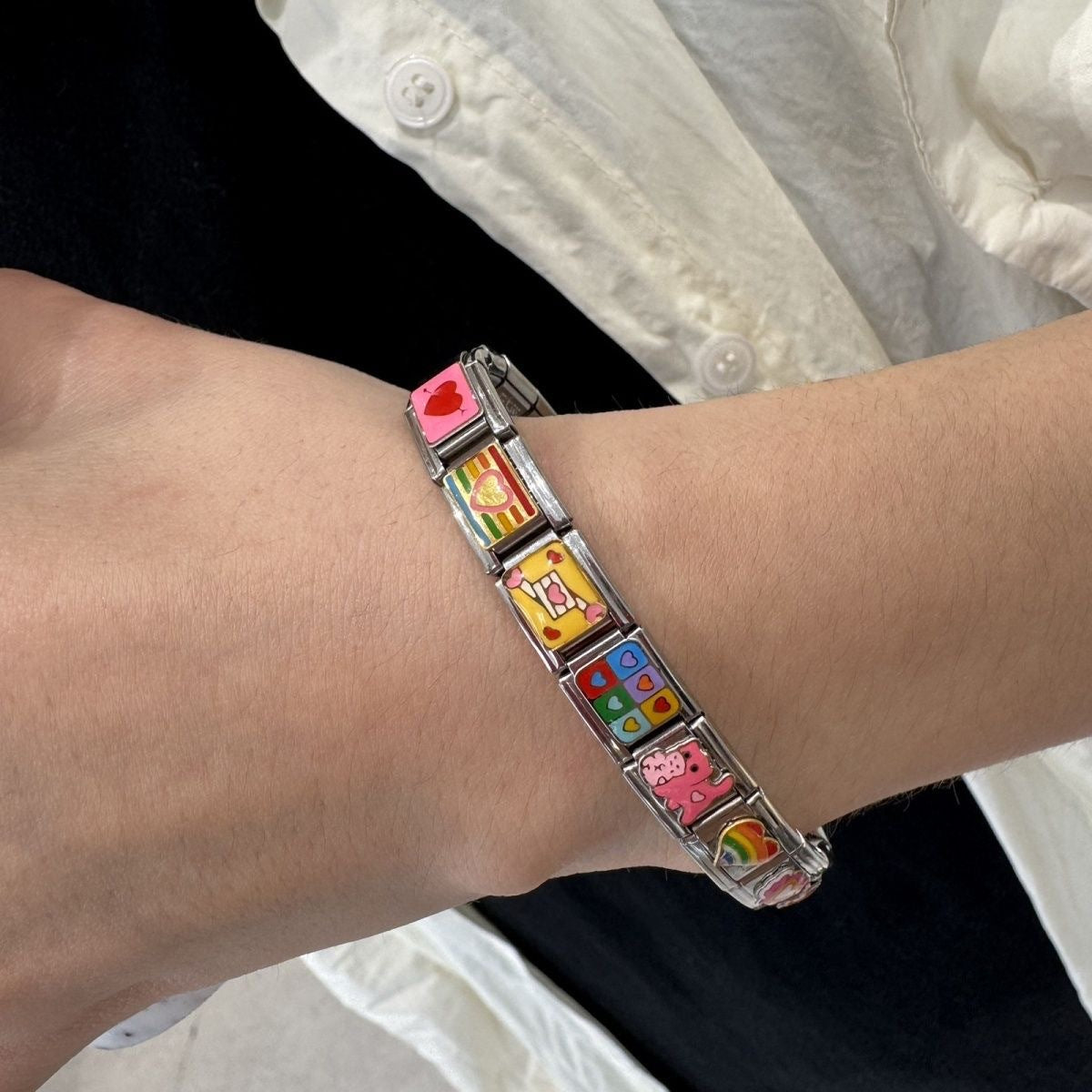 Bracelet de charme italien en gros 9 mm DIY SPLICATION CRÉATIVE MOTEUR MOTEMENT BRACILE POUR COMPOSABLE EN ACI