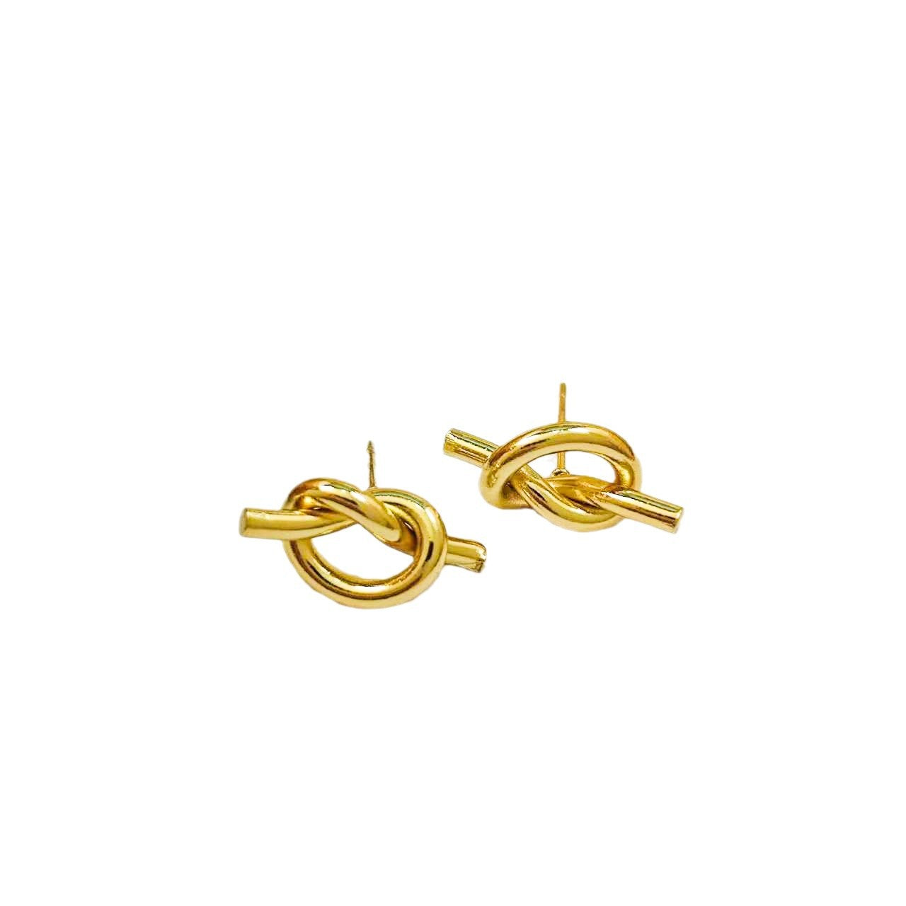 Wholesale Trendy Love Knot Earrings Titanium Steel Fashion Jewelry Accessory for Women