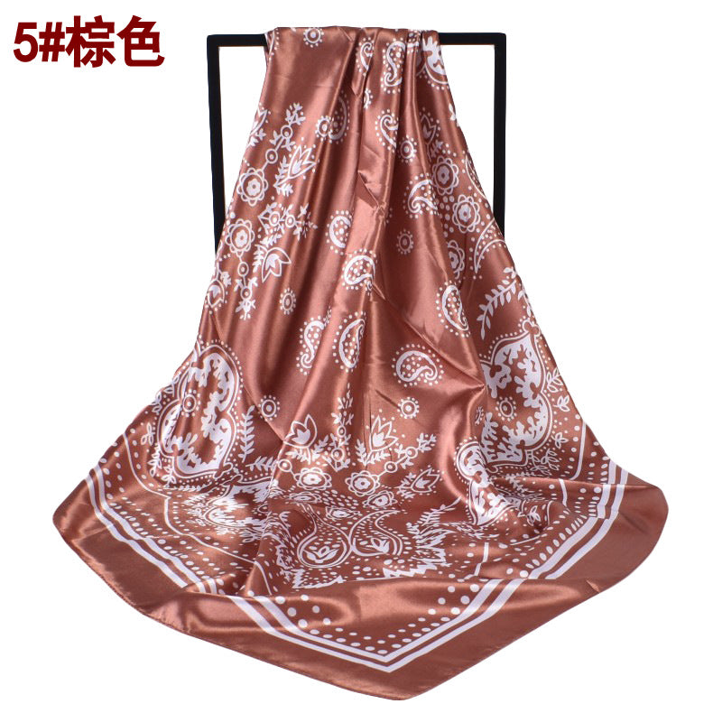 Wholesale Retro Paisley Pattern Printed 90 Square Silk Scarf