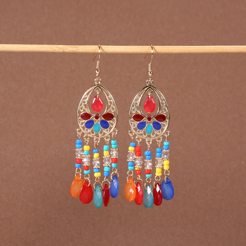 Wholesale Vintage Earrings Bohemian Long Tassel Earrings ACC-ES-Gumi003
