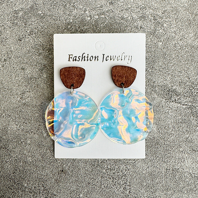 Wholesale earrings turtle water droplets ocean corrugated acrylic earrings