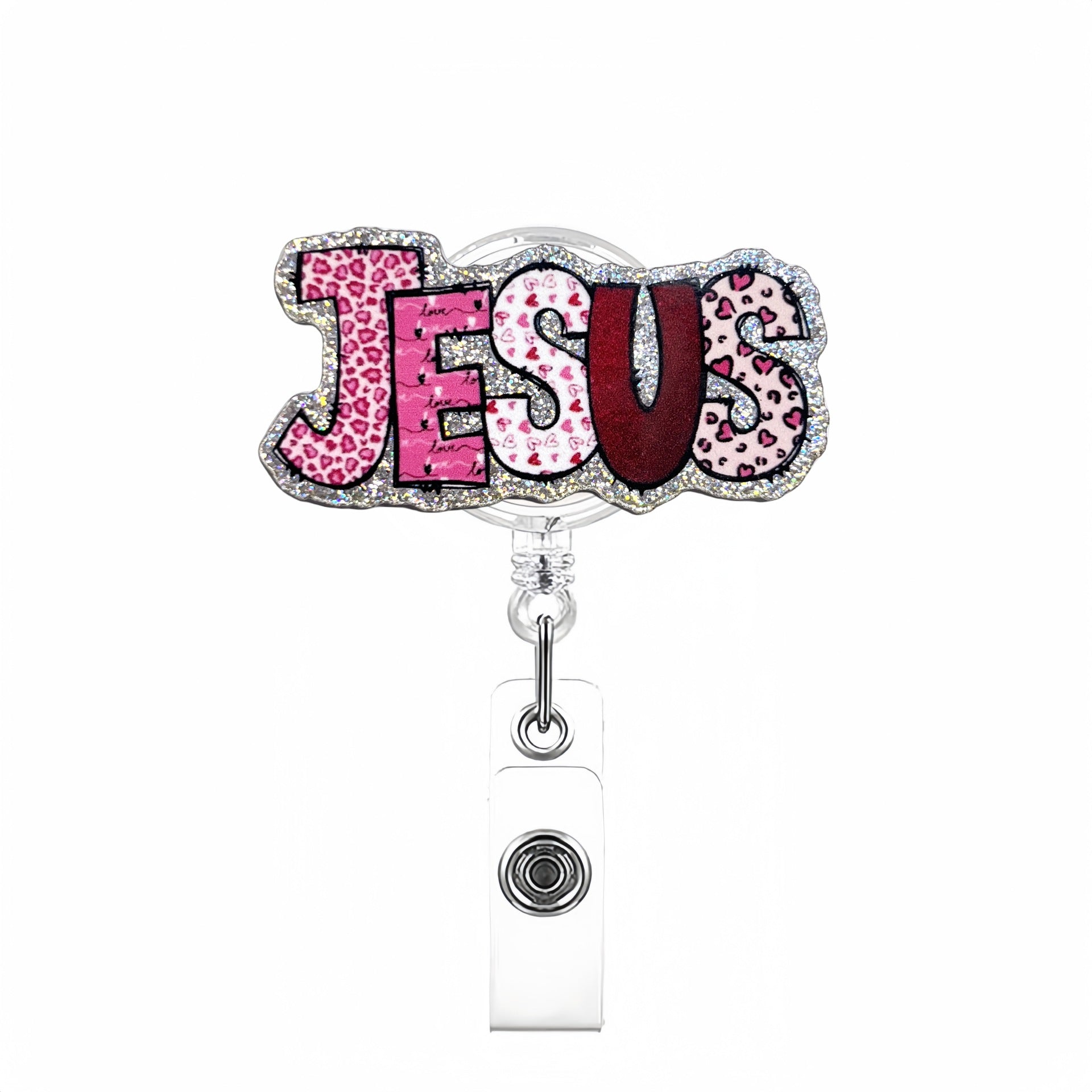 Wholesale Healing Jesus Mother's Day Badge Reels Keychains