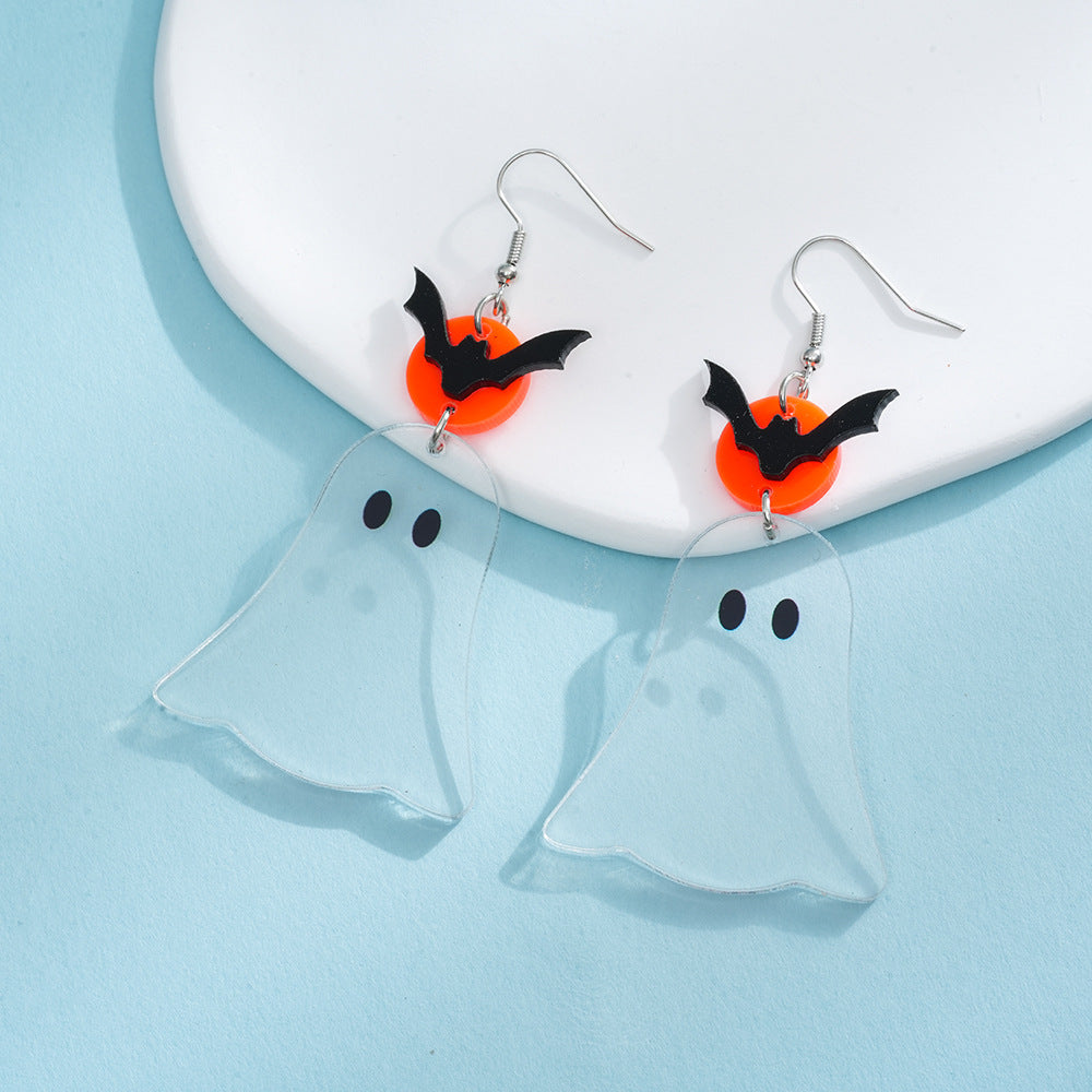 Wholesale Halloween Dark Acrylic Bat Earrings ACC-ES-AnDao025