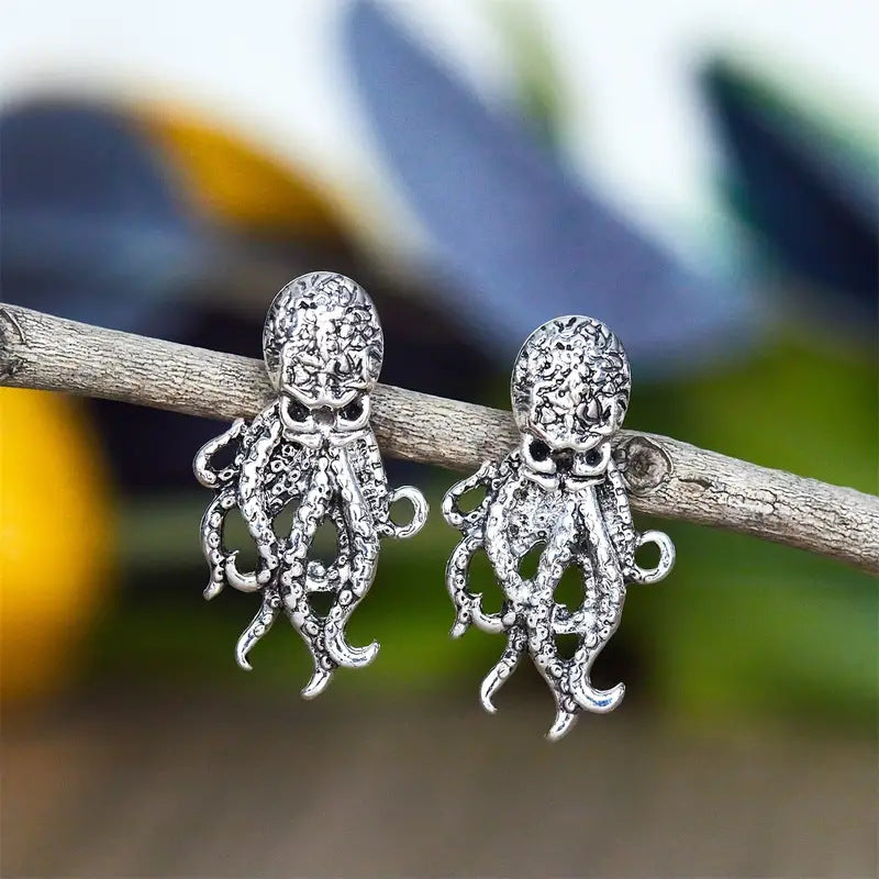 Wholesale Retro Octopus Wearable Exaggerated Animal Earrings