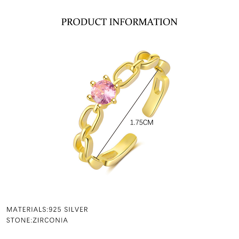 Wholesale S925 Sterling Silver  Geometric Line Ring