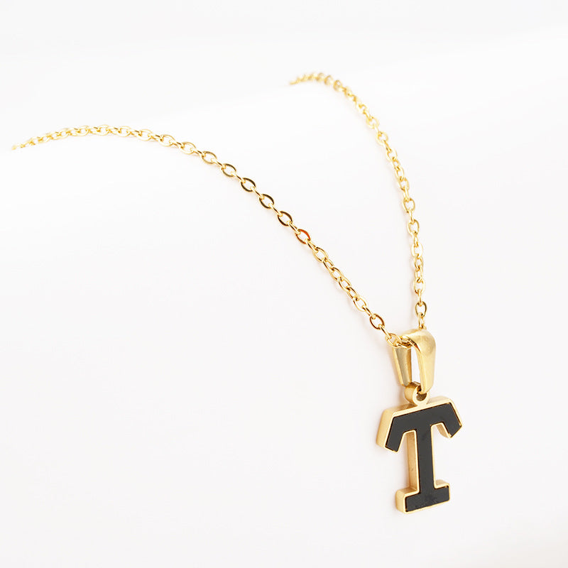 Wholesale Stainless steel letter necklace