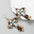 Wholesale Leopard Leather Cross Alloy Inlaid Turquoise Exaggerated Earrings