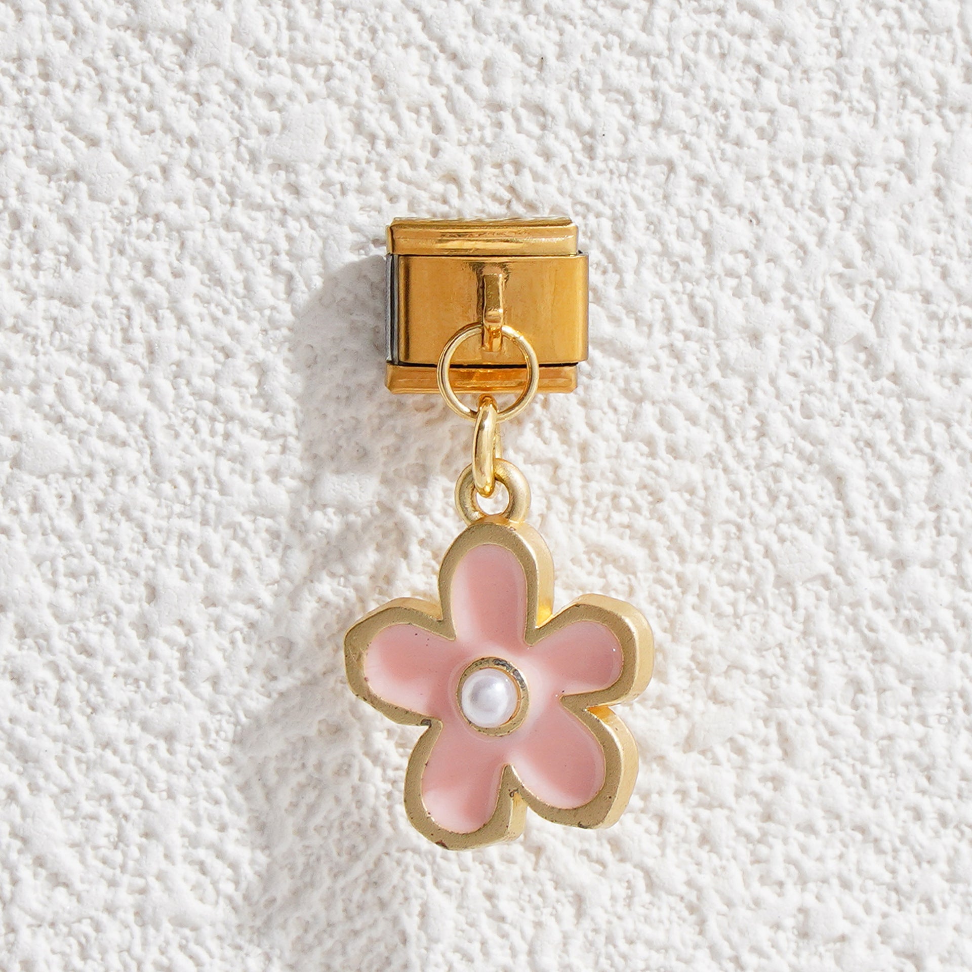 Wholesale Italian Charm Bracelet 9mm DIY Splicing Flower Pendant Stainless Steel Composable Bracelet