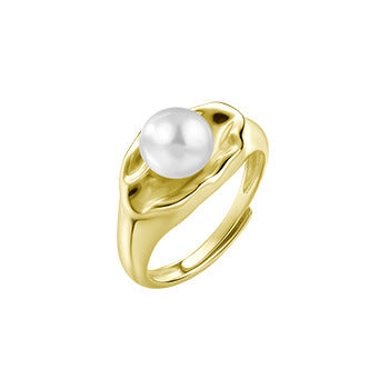 Wholesale S925 Sterling Silver Pearl Ring  Open Personality Rings