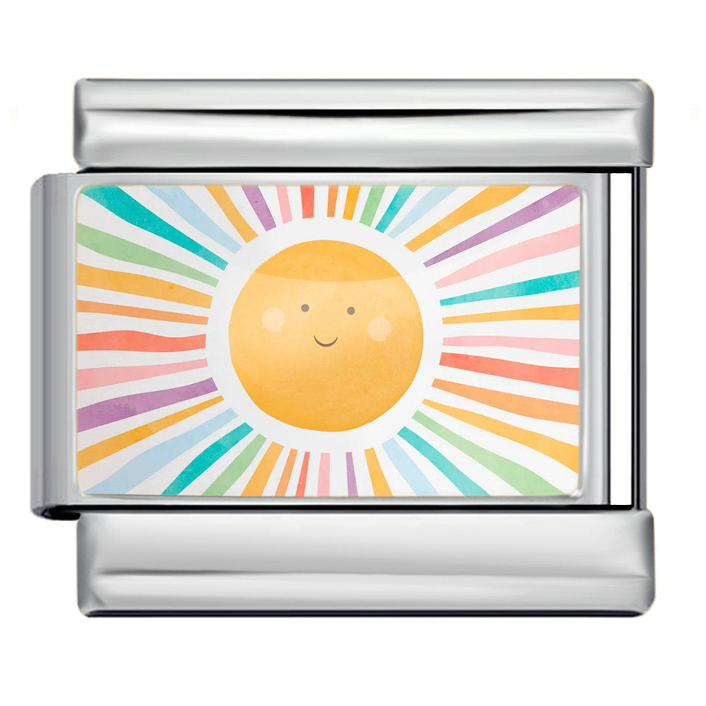 Wholesale 9mm Italian Charm Starter Bracelets DIY square Single Section Creative Stainless Steel Composable Bracelet