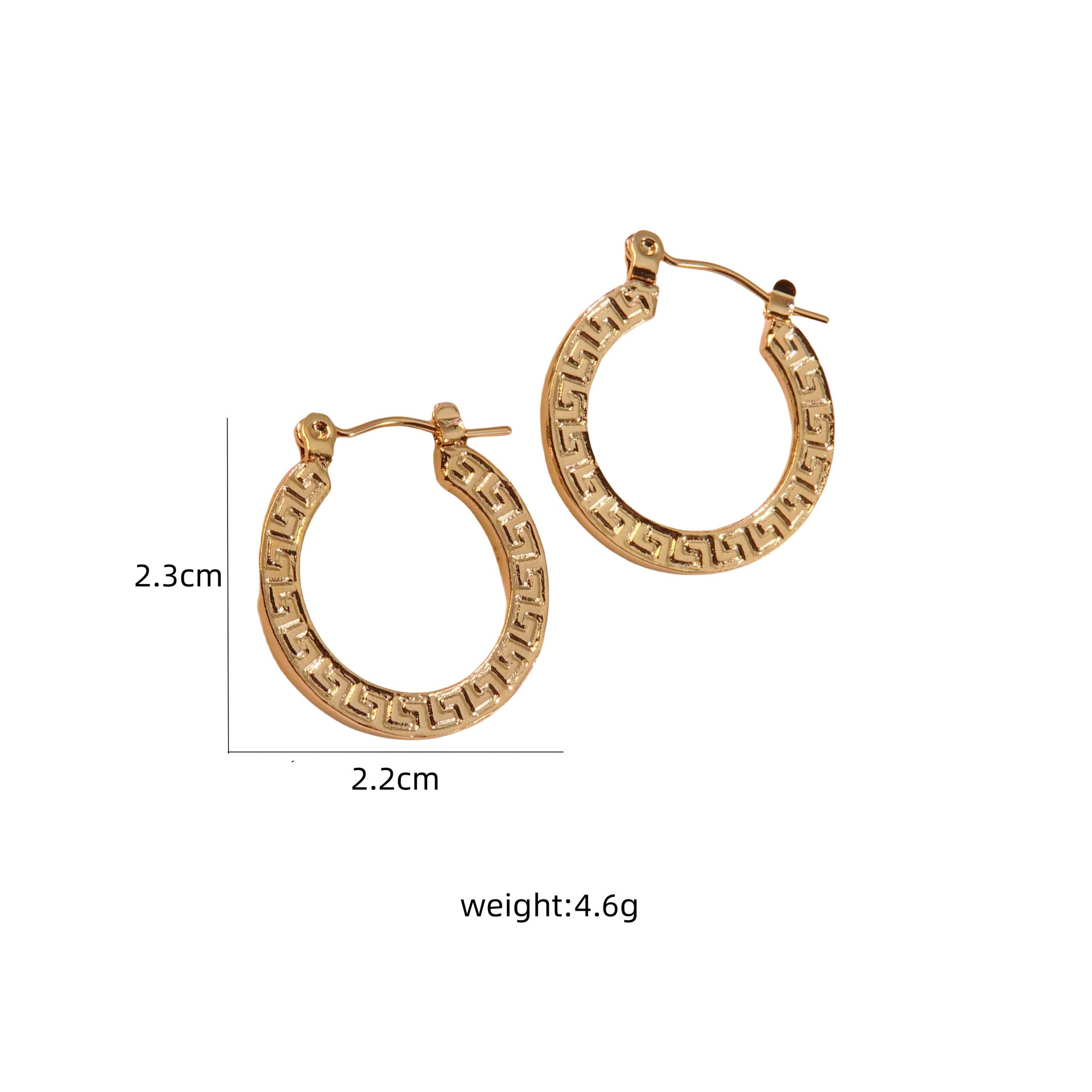 Wholesale  Stainless Steel Earrings Geometric Heart Square Bamboo Earrings