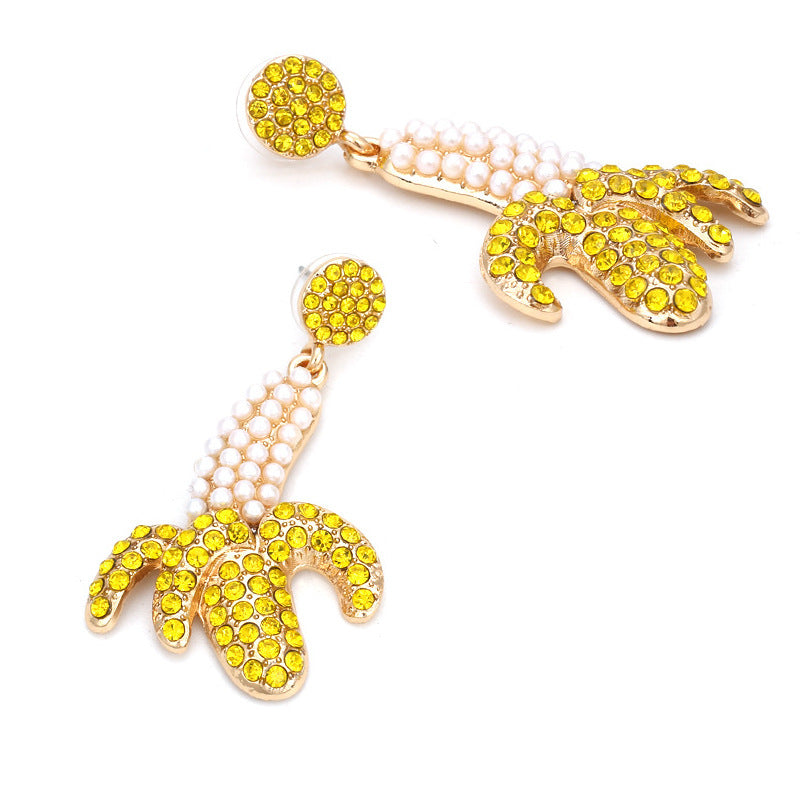 Wholesale Fruit Earrings Design Alloy Electroplating Party Wear Fashion Accessory
