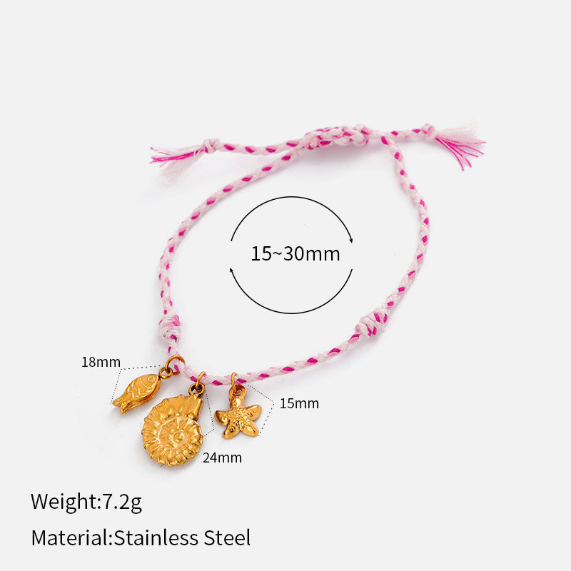 Wholesale dopamine woven stainless steel necklace