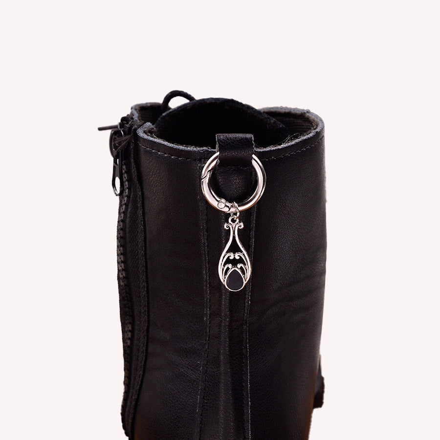 Wholesale Vintage Black Water Drop Gem Pendant Keychain Zinc Alloy DIY Bag And Shoe Accessory For Resale