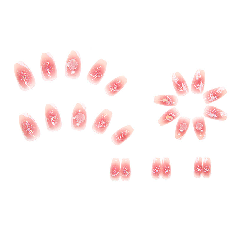 Wholesale 24 Pieces/box Ballet 3D Relief Nails Kits Nail Stickers