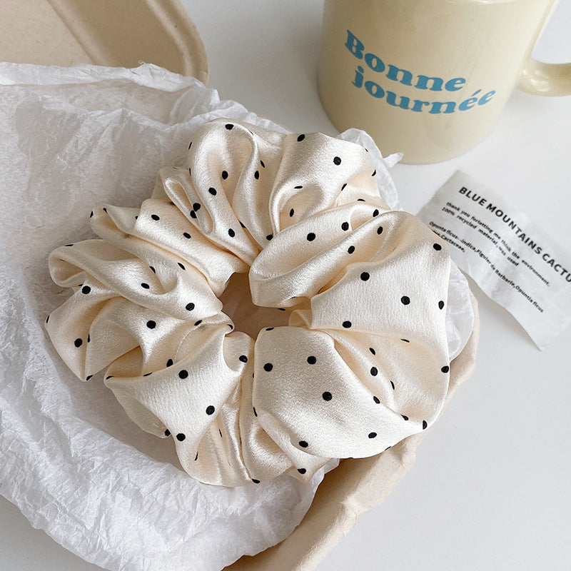 Wholesale satin dot large hair tie