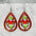 Wholesale  Christmas Acrylic Earrings  Red Santa Hat Christmas Tree Pendant Earrings
