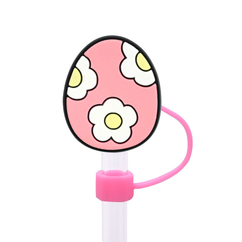 Wholesale Random 100pcs Easter Straw Cover 10MM Straw Tube Cap