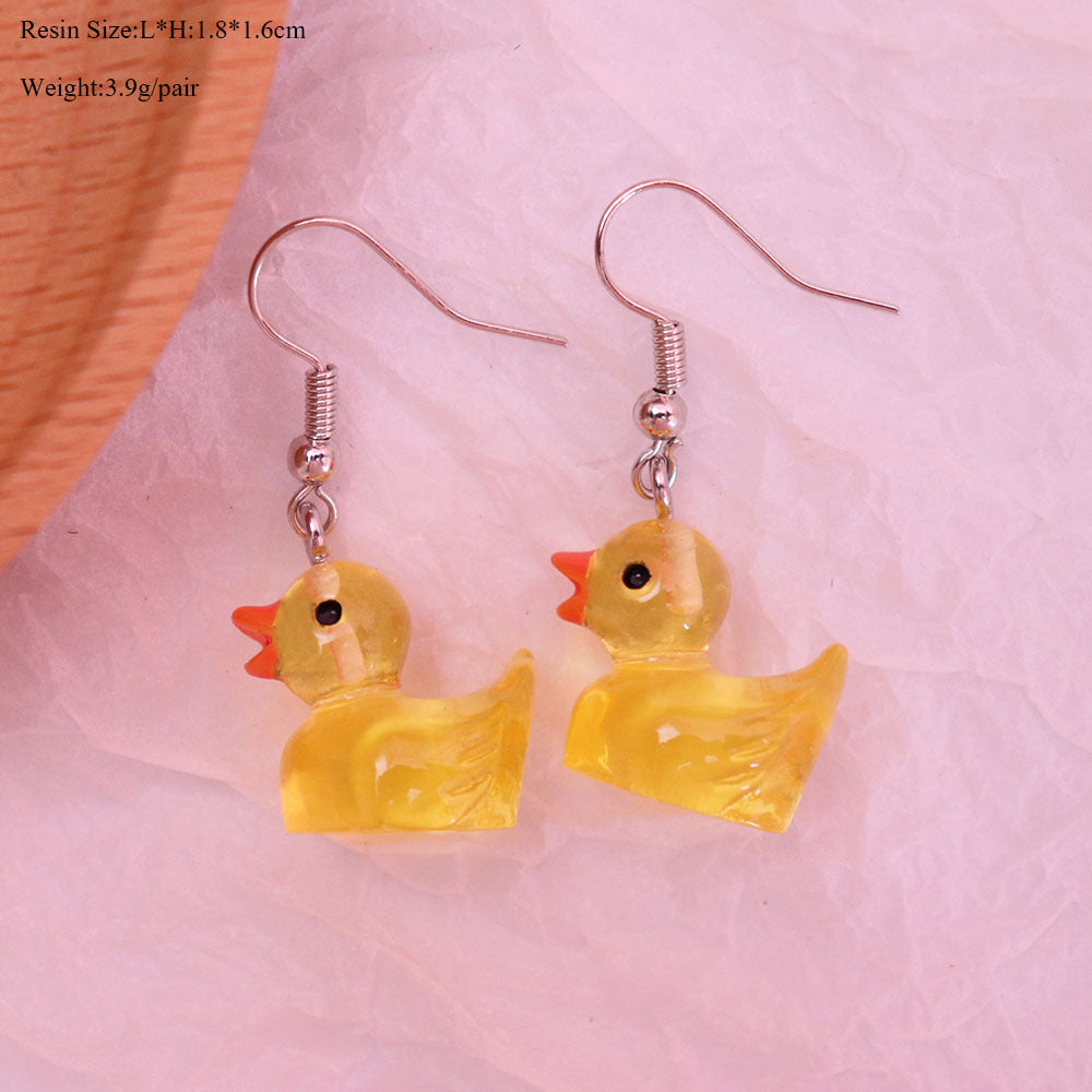 Wholesale Cartoon Animal Cute Little Duck Earrings