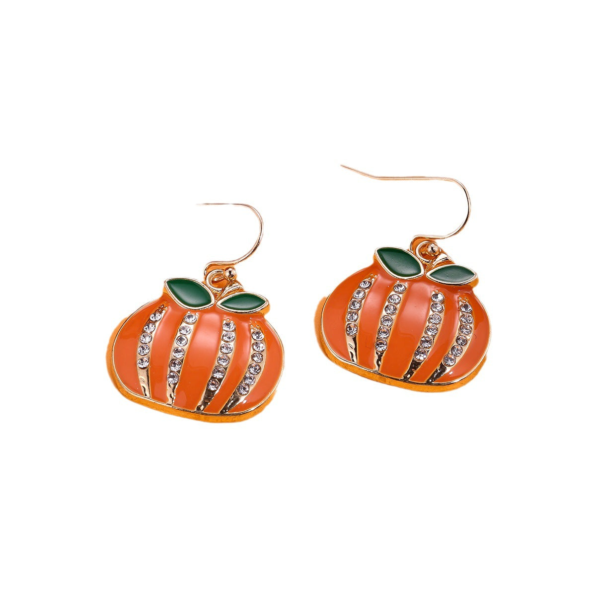Wholesale Alloy Electroplated  Pumpkin Earrings Trendy Jewelry Accessory