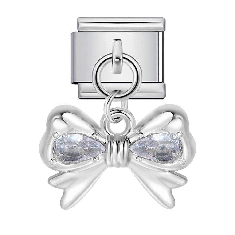 Wholesale 5pcs  Italian Charm Bracelet 9mm DIY  cute hookCreative Stainless Steel Composable Bracelet