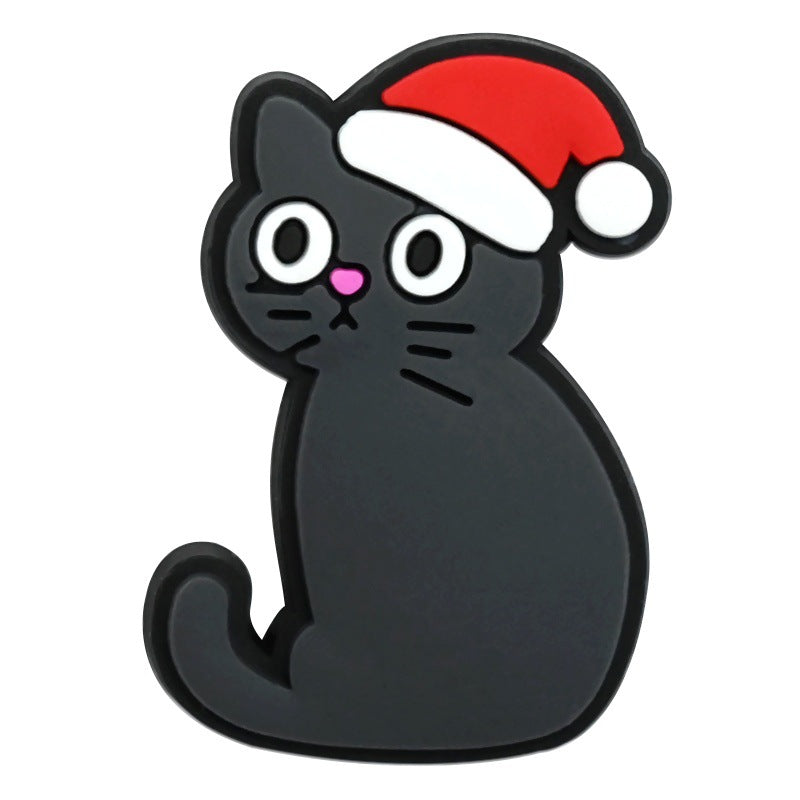 Wholesale  Random 100pcs Christmas animal-themed PVC Soft Rubber Shoe Buckle Decoration