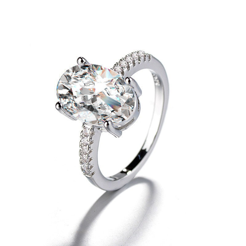 Wholesale light luxury  four-claw  moissanite diamond ring