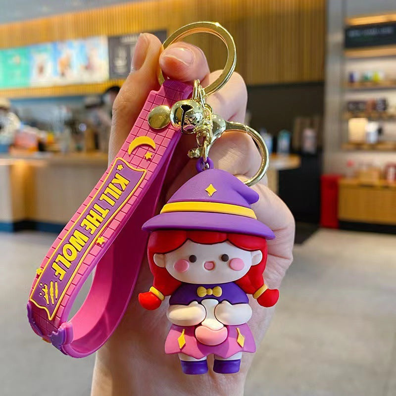 Wholesale Cute cartoon silicone keychain