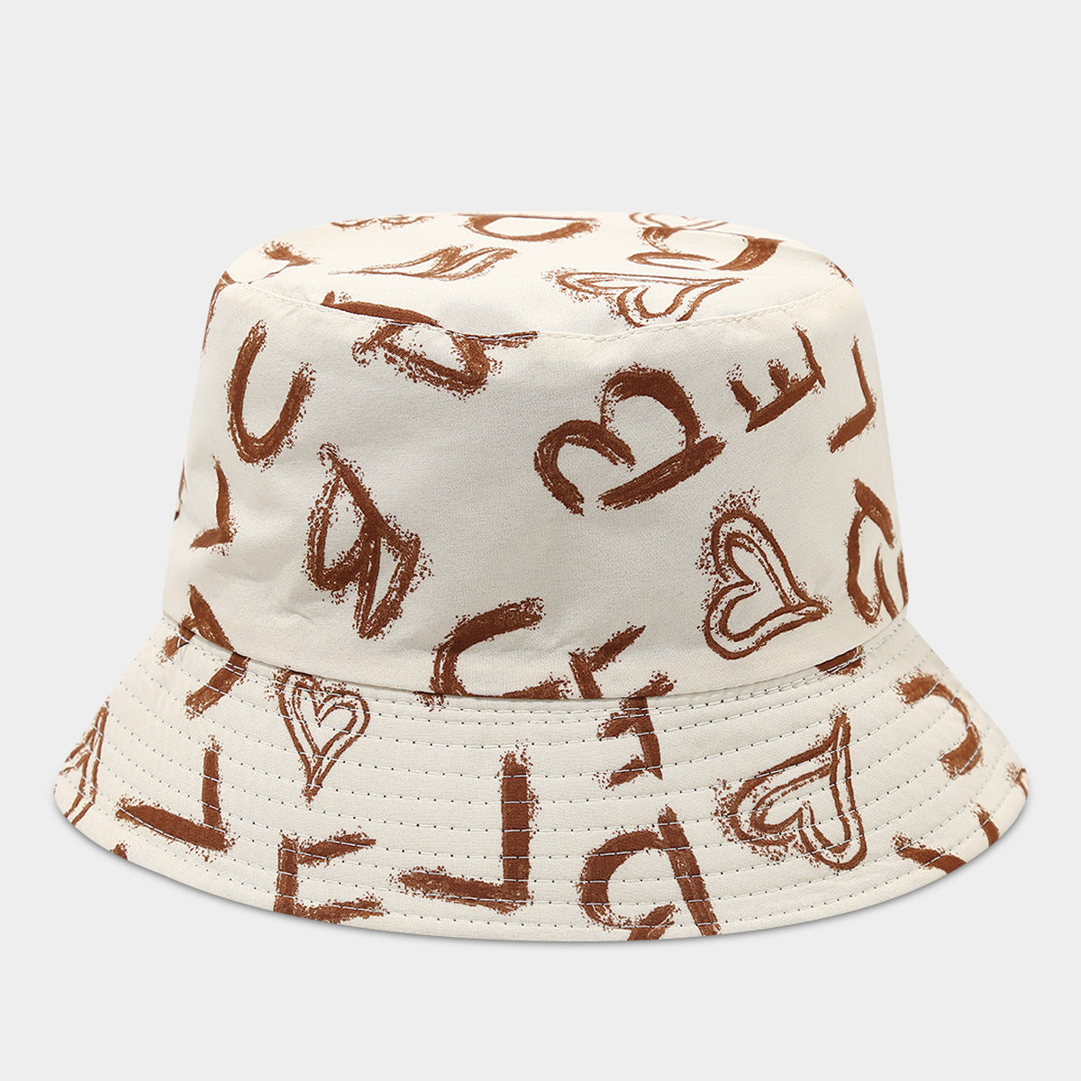 Wholesale  Graffiti Letter Double-sided Fisherman Hat Bucket Hat